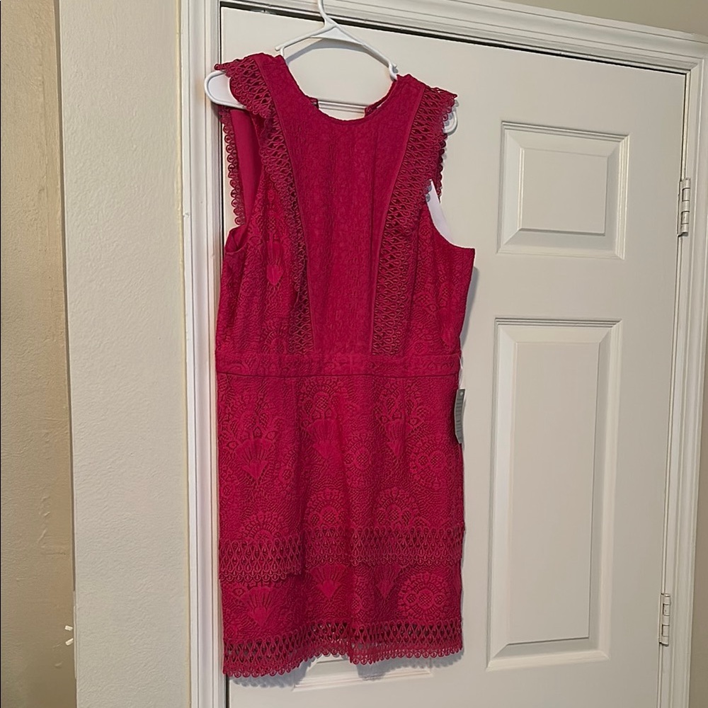 Adelyn Rae Pink Sheath Cocktail Dress